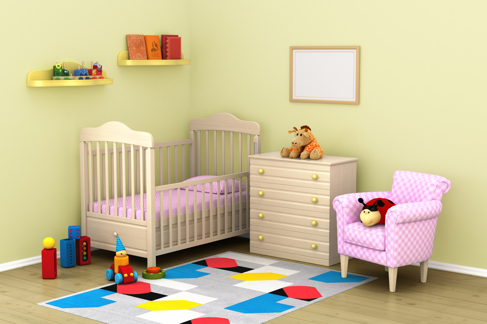 The cozy interior of children's room