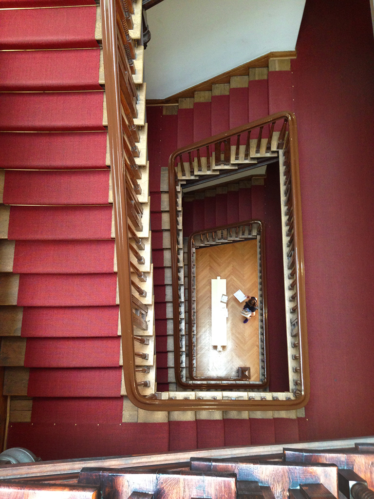 Cocosteppich im Treppenhaus, Leibnitzstr. in Charlottenburg, 2015